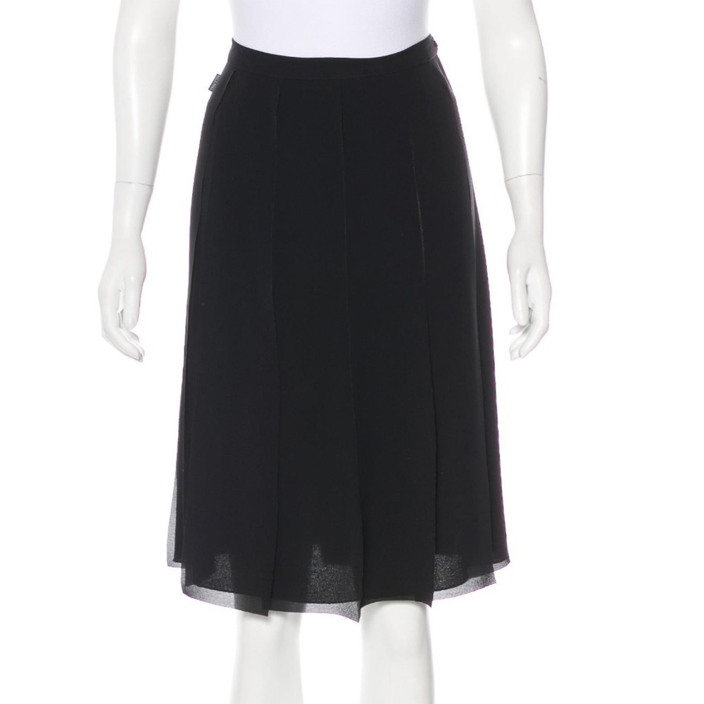 MOSCHINO Italy Black Crepe Avant Garde Car Wash Fringe Skirt